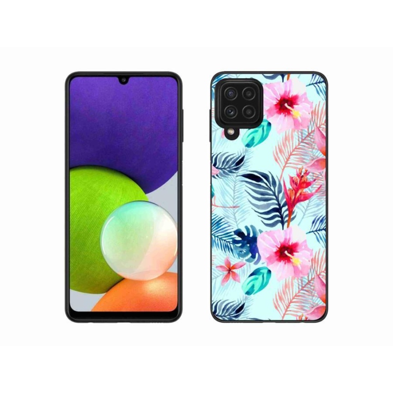 Gélový kryt mmCase na mobil Samsung Galaxy A22 4G - kvety