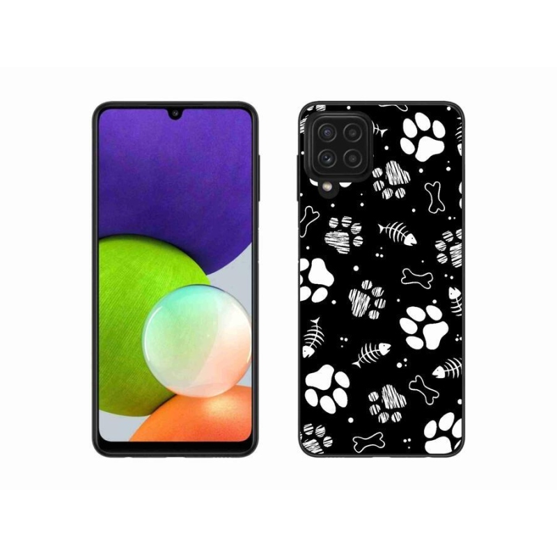 Gélový kryt mmCase na mobil Samsung Galaxy A22 4G - psie labky