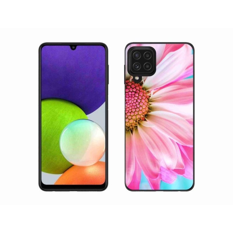 Gélový kryt mmCase na mobil Samsung Galaxy A22 4G - ružová kvetina