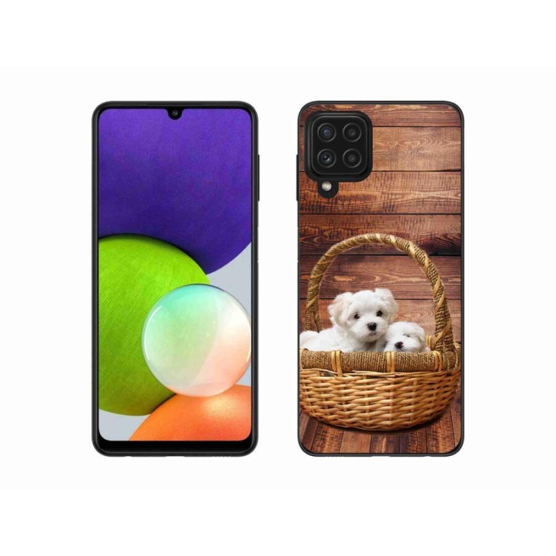 Gélový kryt mmCase na mobil Samsung Galaxy A22 4G - šteniatka