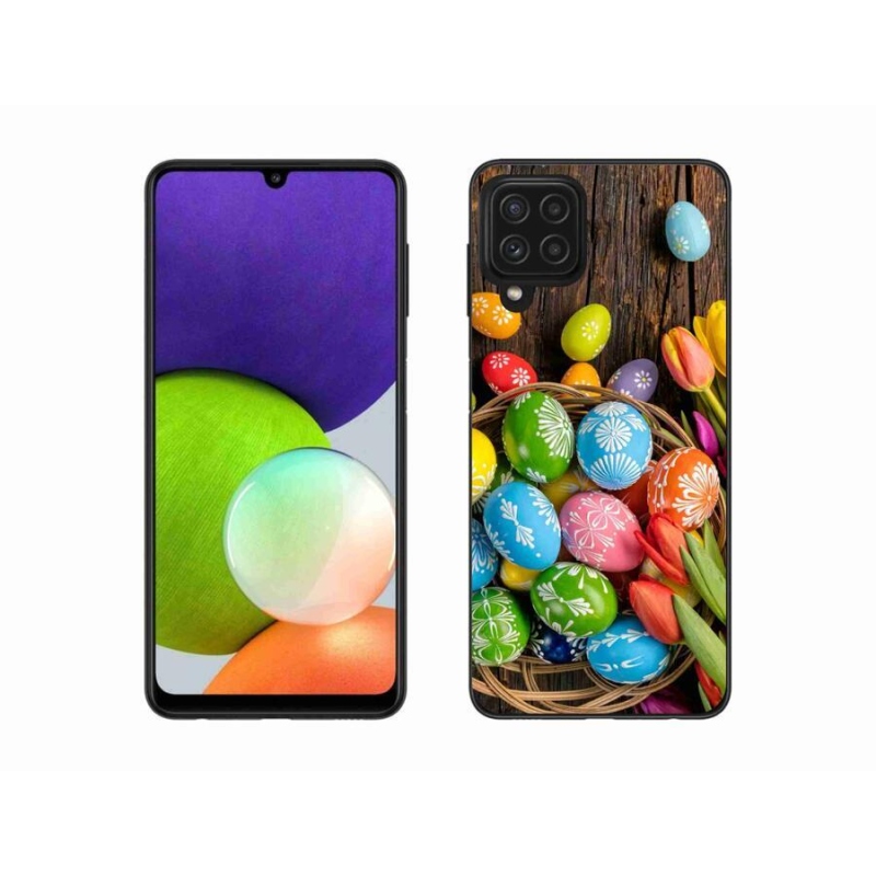 Gélový kryt mmCase na mobil Samsung Galaxy A22 4G - veľkonočné vajíčka