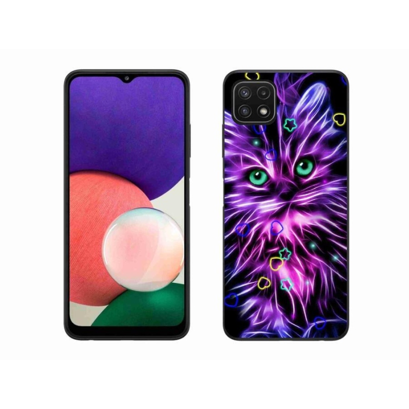 Gélový kryt mmCase na mobil Samsung Galaxy A22 5G - abstraktná mačka