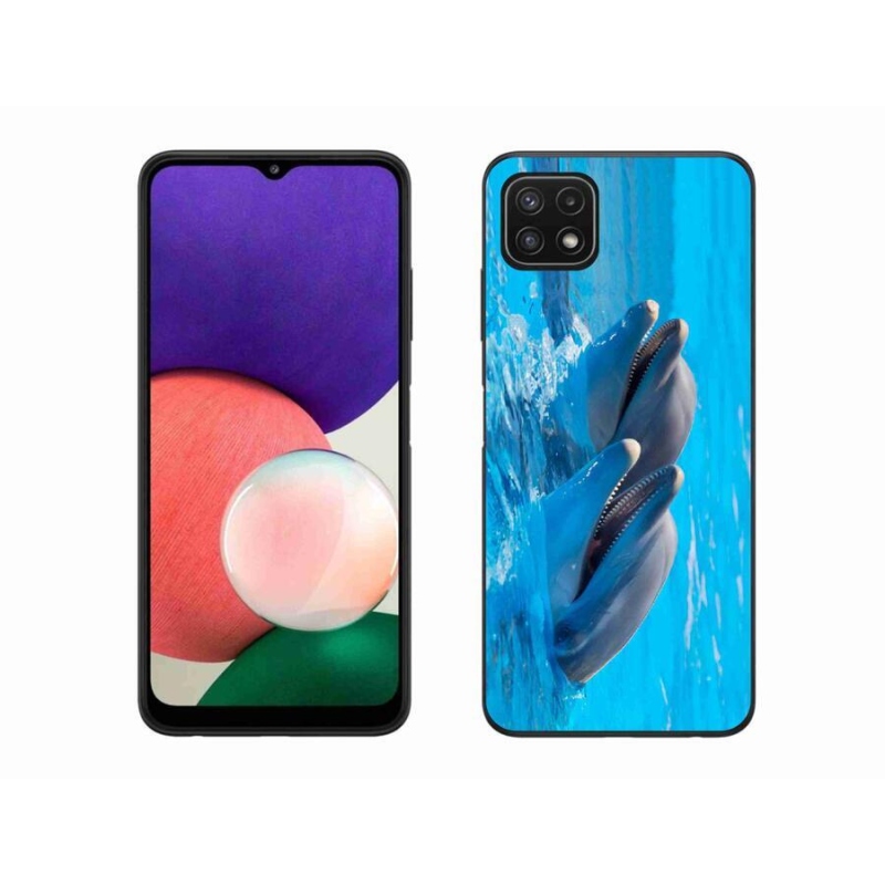 Gélový kryt mmCase na mobil Samsung Galaxy A22 5G - delfíny