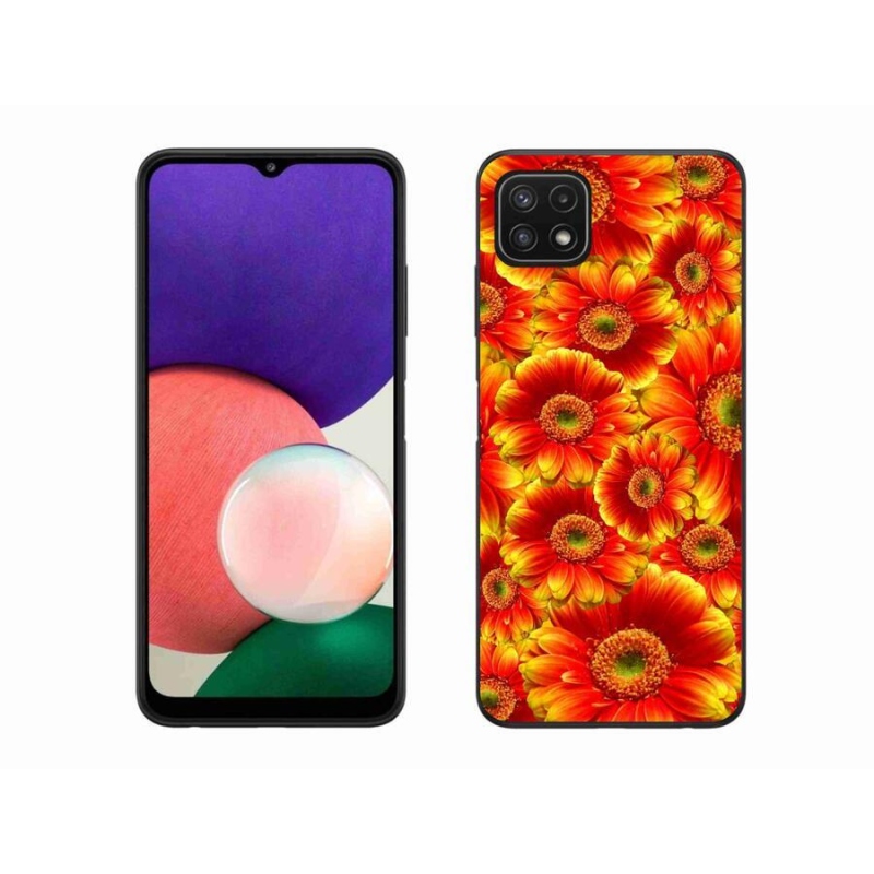 Gélový kryt mmCase na mobil Samsung Galaxy A22 5G - gerbera 1