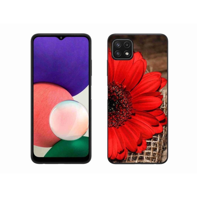 Gélový kryt mmCase na mobil Samsung Galaxy A22 5G - gerbera