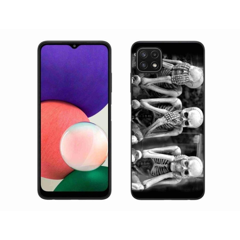 Gélový kryt mmCase na mobil Samsung Galaxy A22 5G - kostlivci