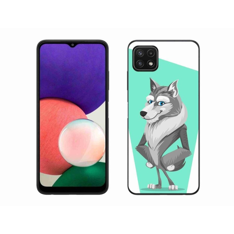 Gélový kryt mmCase na mobil Samsung Galaxy A22 5G - kreslený vlk