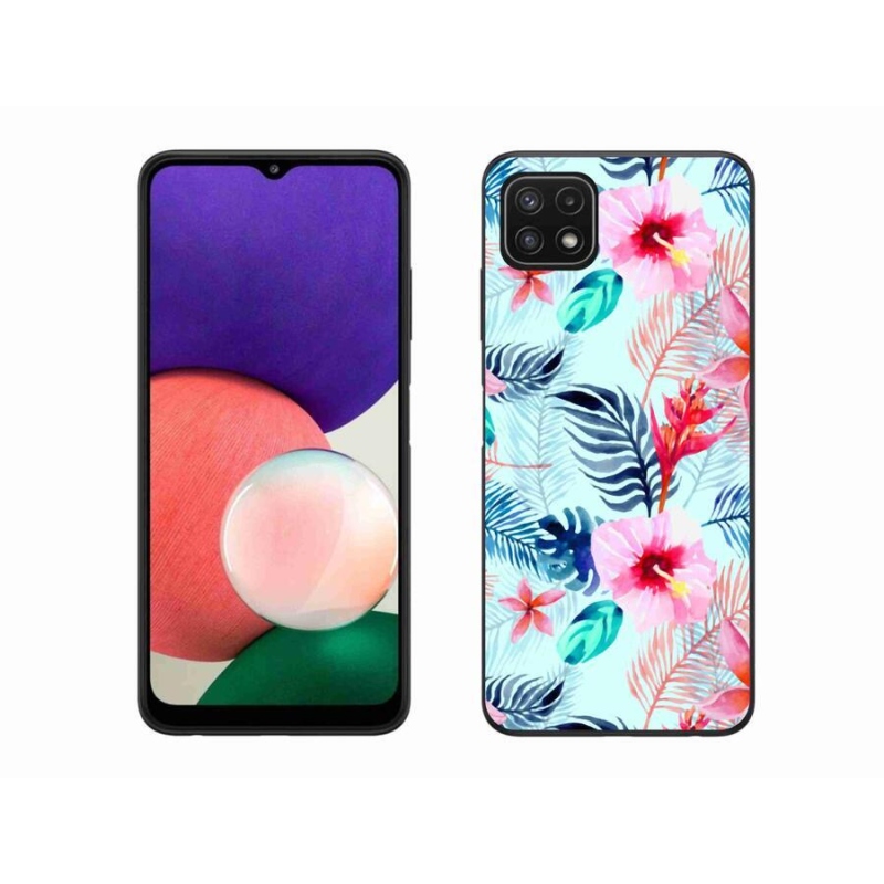 Gélový kryt mmCase na mobil Samsung Galaxy A22 5G - kvety