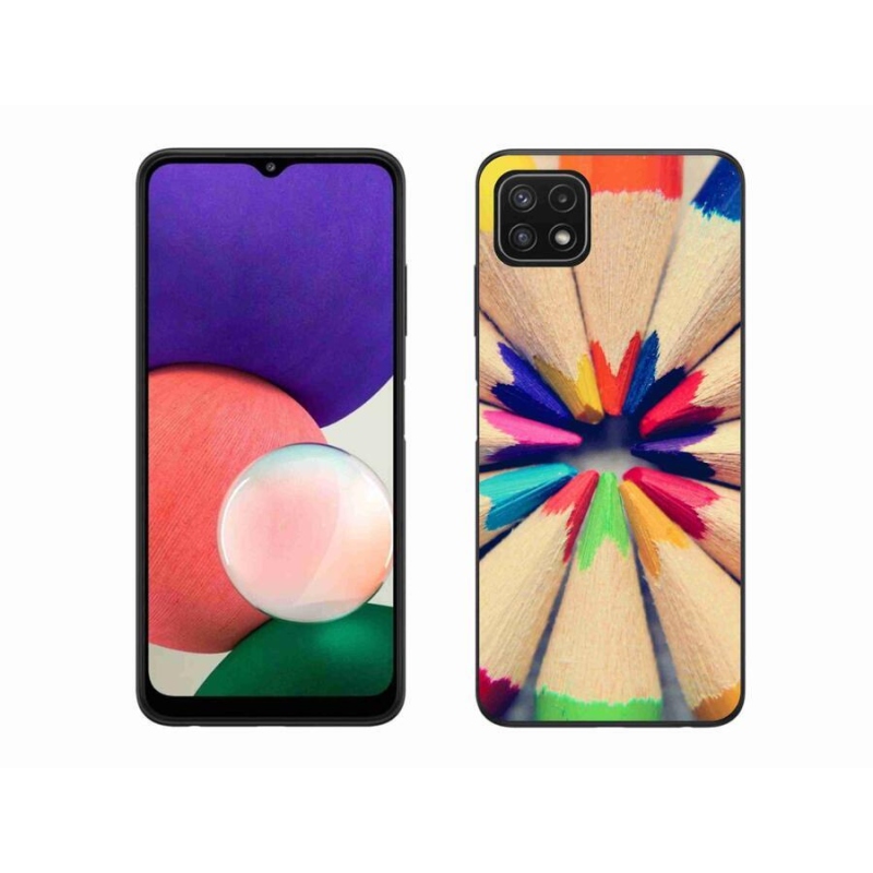 Gélový kryt mmCase na mobil Samsung Galaxy A22 5G - pastelky