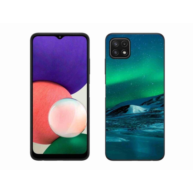 Gélový kryt mmCase na mobil Samsung Galaxy A22 5G - polárna žiara