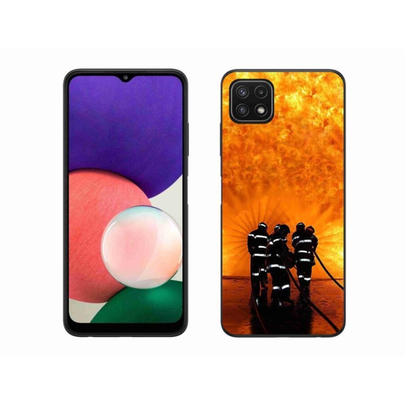 Gélový kryt mmCase na mobil Samsung Galaxy A22 5G - požiar