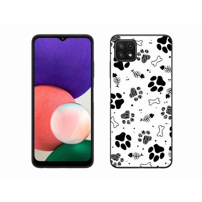 Gélový kryt mmCase na mobil Samsung Galaxy A22 5G - psie labky 1