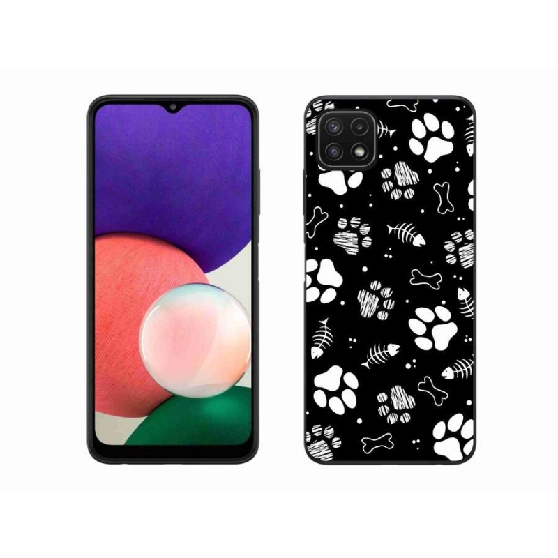 Gélový kryt mmCase na mobil Samsung Galaxy A22 5G - psie labky