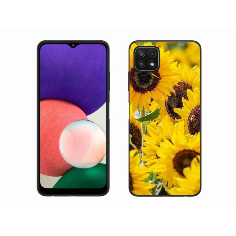 Gélový kryt mmCase na mobil Samsung Galaxy A22 5G - slnečnica