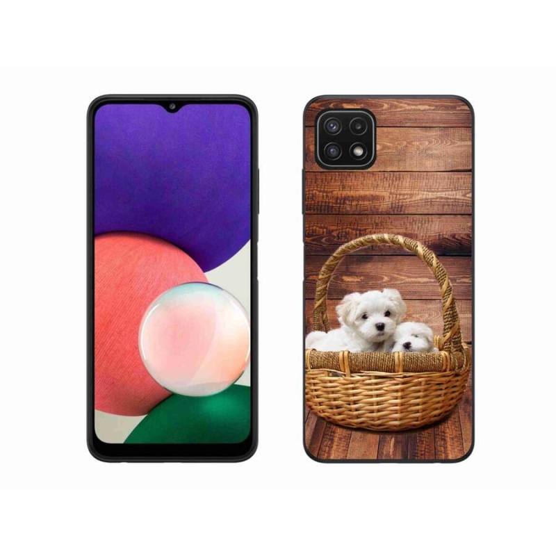 Gélový kryt mmCase na mobil Samsung Galaxy A22 5G - šteniatka