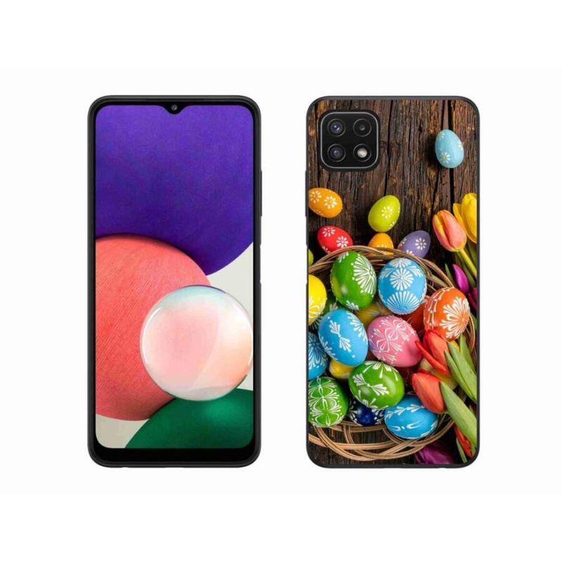 Gélový kryt mmCase na mobil Samsung Galaxy A22 5G - veľkonočné vajíčka