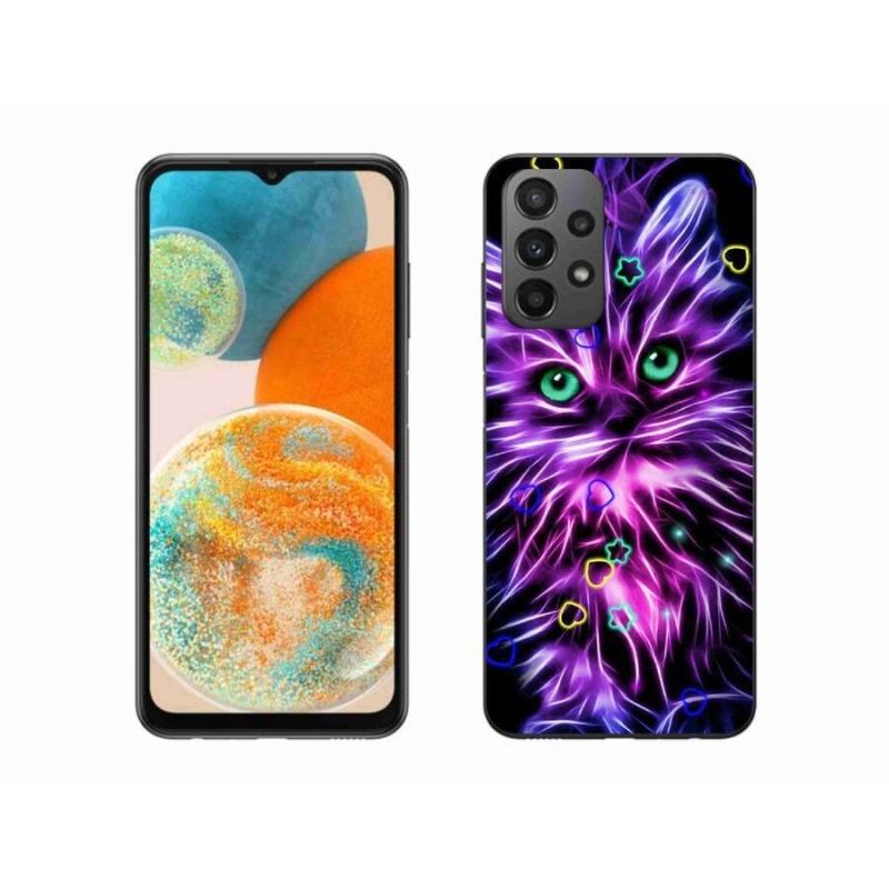 Gélový kryt mmCase na mobil Samsung Galaxy A23 4G/5G - abstraktná mačka