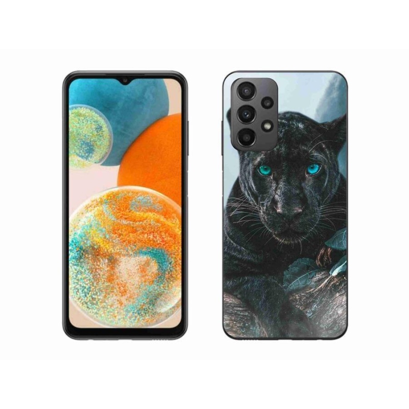 Gélový kryt mmCase na mobil Samsung Galaxy A23 4G/5G - čierny panter