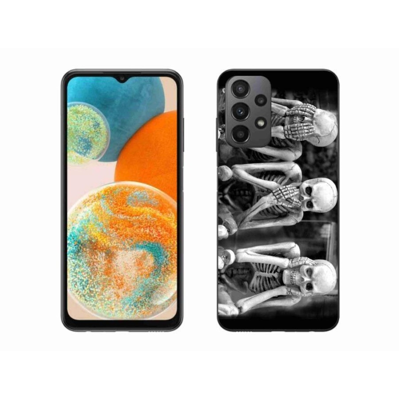 Gélový kryt mmCase na mobil Samsung Galaxy A23 4G/5G - kostlivci