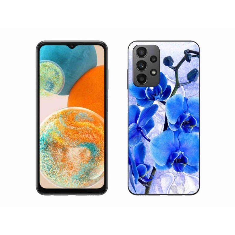 Gélový kryt mmCase na mobil Samsung Galaxy A23 4G/5G - modré kvety