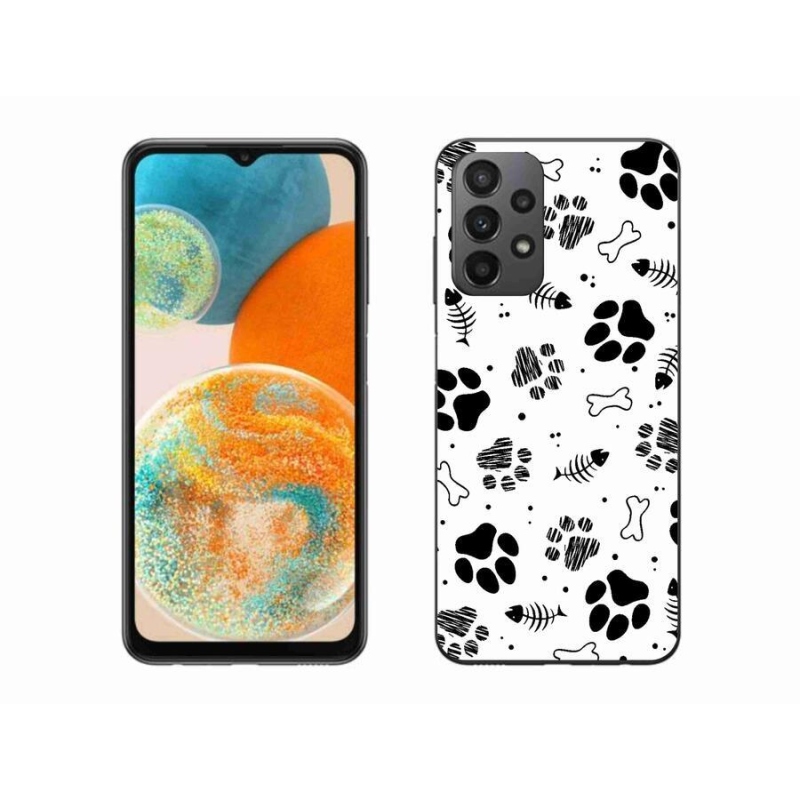 Gélový kryt mmCase na mobil Samsung Galaxy A23 4G/5G - psie labky 1