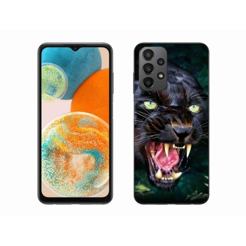 Gélový kryt mmCase na mobil Samsung Galaxy A23 4G/5G - rozzúrený čierny panter