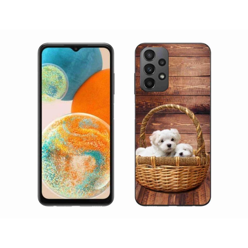 Gélový kryt mmCase na mobil Samsung Galaxy A23 4G/5G - šteniatka
