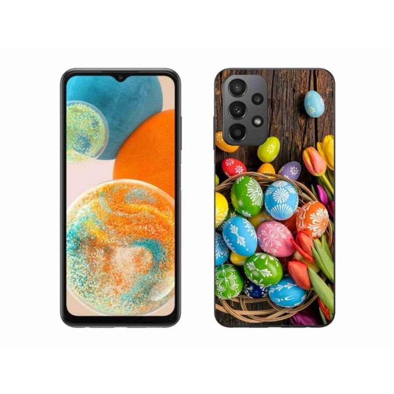 Gélový kryt mmCase na mobil Samsung Galaxy A23 4G/5G - veľkonočné vajíčka