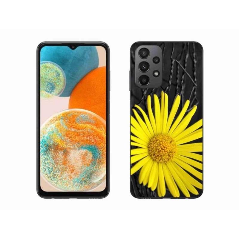 Gélový kryt mmCase na mobil Samsung Galaxy A23 4G/5G - žltá kvetina