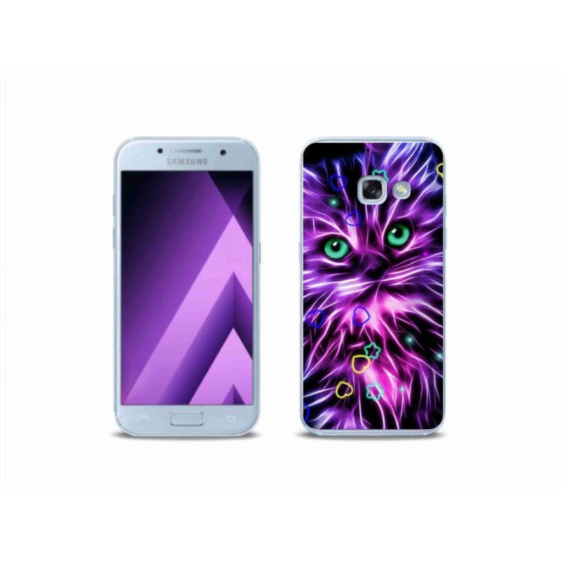 Gélový kryt mmCase na mobil Samsung Galaxy A3 (2017) - abstraktná mačka