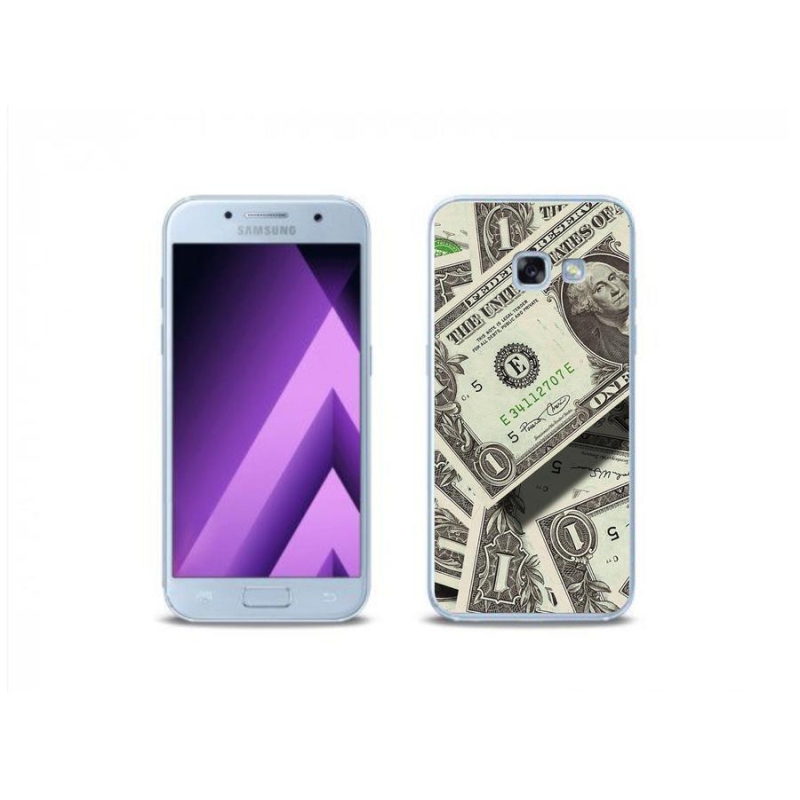 Gélový kryt mmCase na mobil Samsung Galaxy A3 (2017) - americký dolár