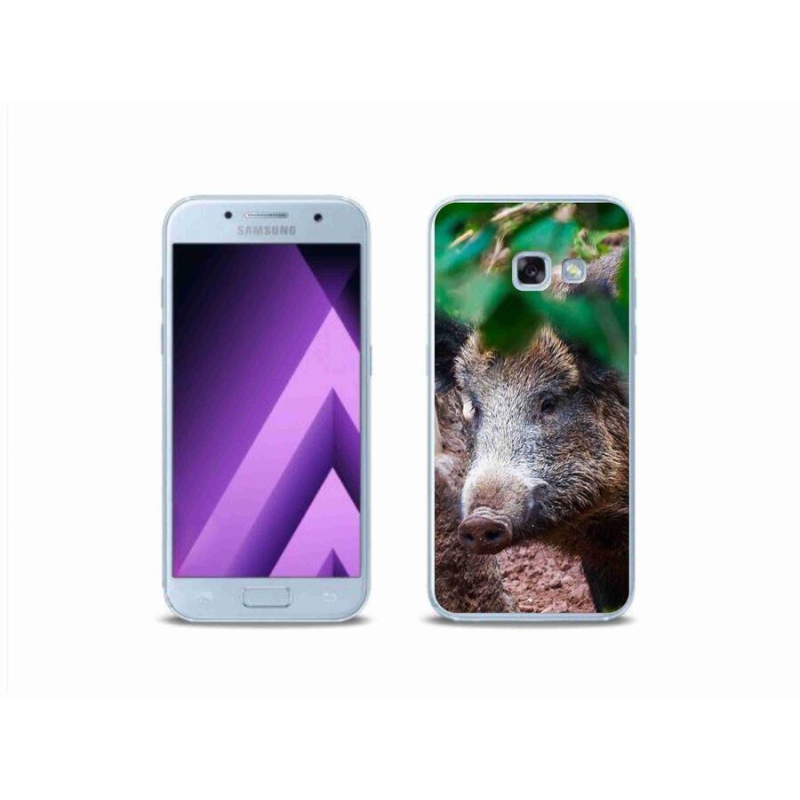 Gélový kryt mmCase na mobil Samsung Galaxy A3 (2017) - divoké prasa