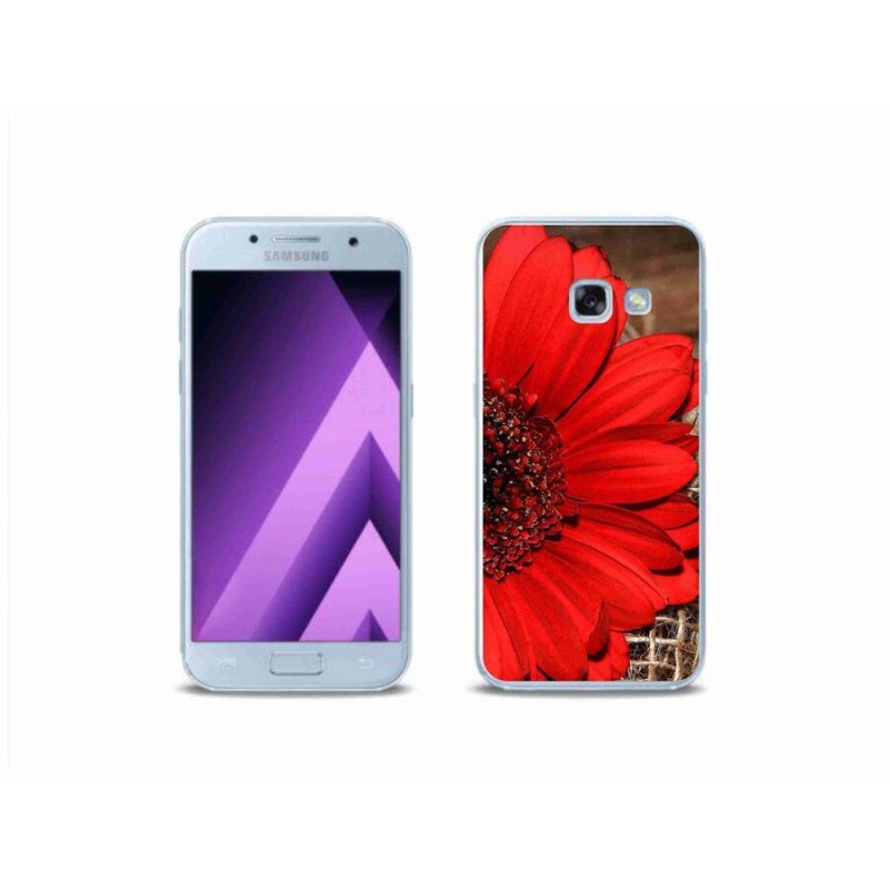 Gélový kryt mmCase na mobil Samsung Galaxy A3 (2017) - gerbera