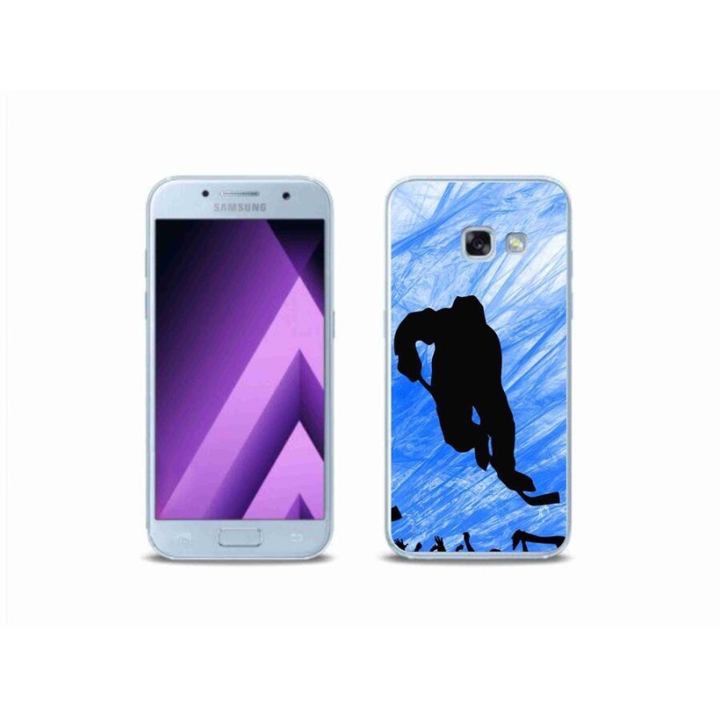 Gélový kryt mmCase na mobil Samsung Galaxy A3 (2017) - hokejový hráč