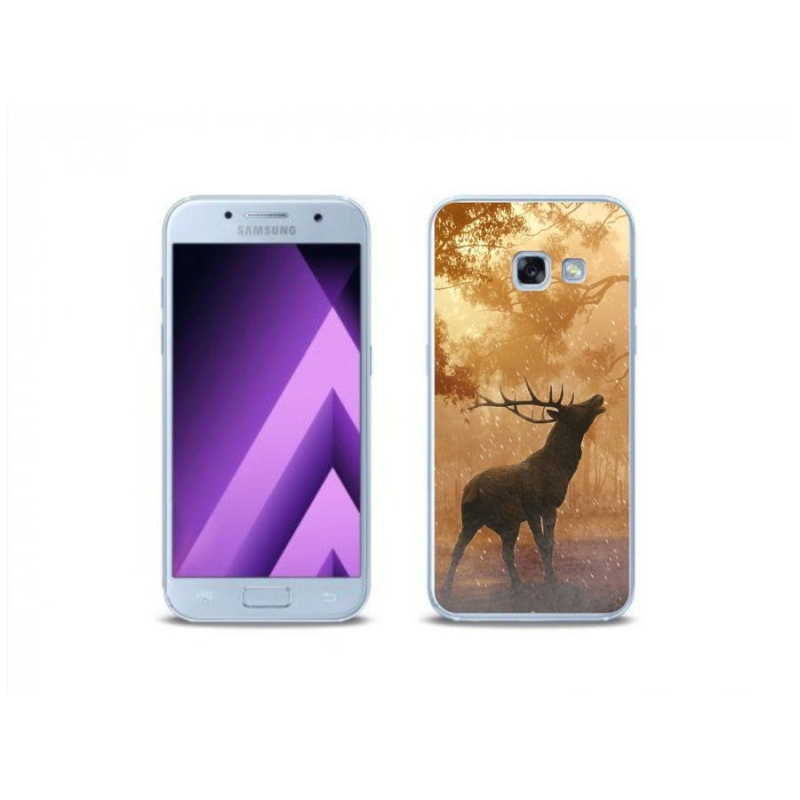 Gélový kryt mmCase na mobil Samsung Galaxy A3 (2017) - jeleň v ruji