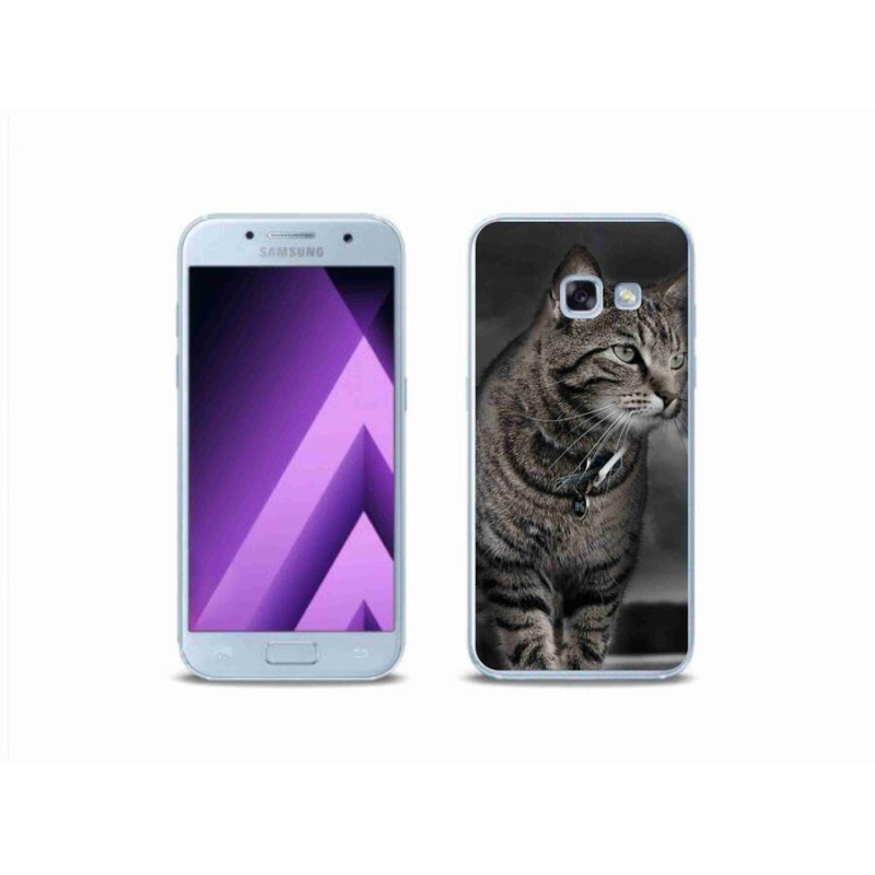 Gélový kryt mmCase na mobil Samsung Galaxy A3 (2017) - mačka