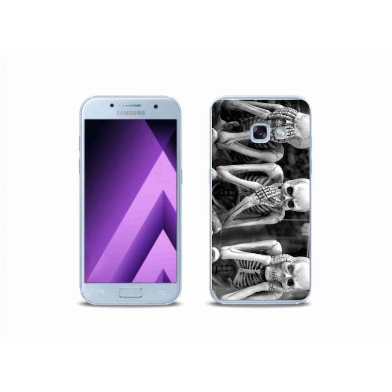 Gélový kryt mmCase na mobil Samsung Galaxy A3 (2017) - kostlivci