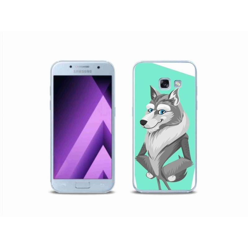 Gélový kryt mmCase na mobil Samsung Galaxy A3 (2017) - kreslený vlk