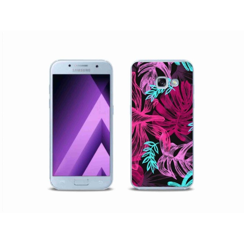 Gélový kryt mmCase na mobil Samsung Galaxy A3 (2017) - kvety 1