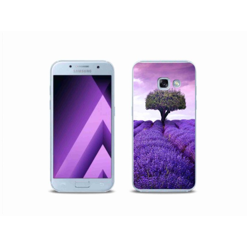 Gélový kryt mmCase na mobil Samsung Galaxy A3 (2017) - levanduľová lúka