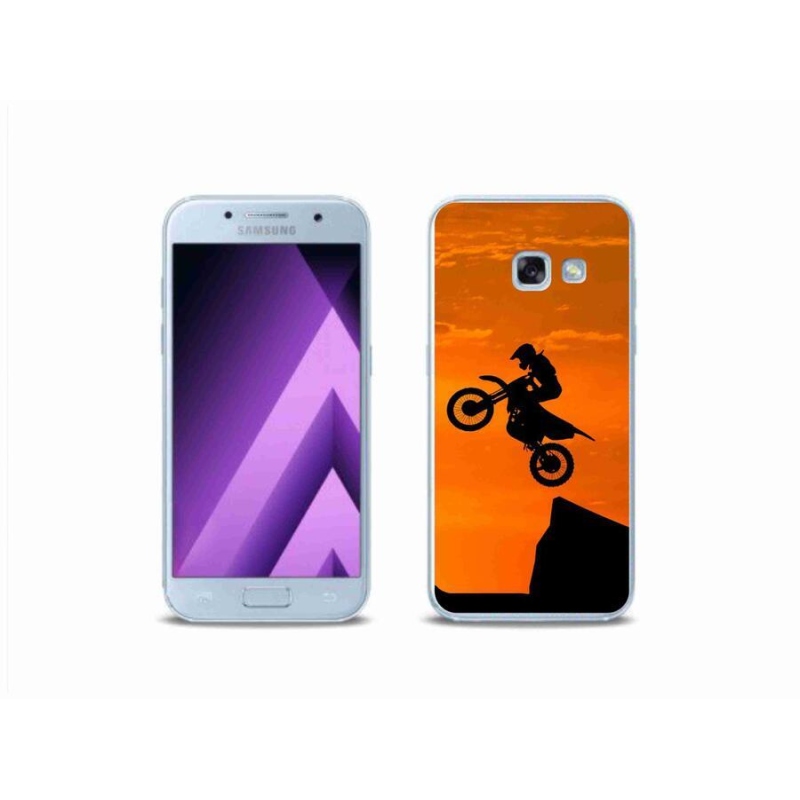 Gélový kryt mmCase na mobil Samsung Galaxy A3 (2017) - motocross