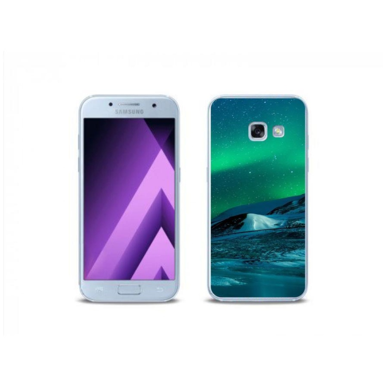 Gélový kryt mmCase na mobil Samsung Galaxy A3 (2017) - polárna žiara