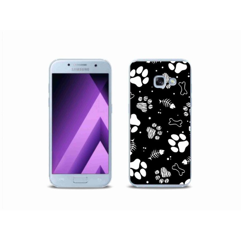 Gélový kryt mmCase na mobil Samsung Galaxy A3 (2017) - psie labky