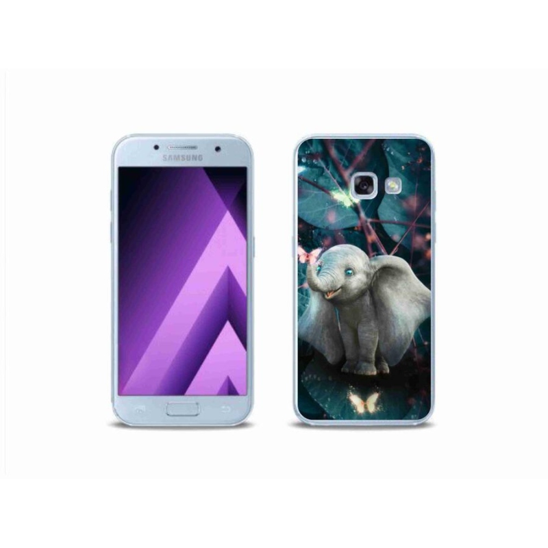 Gélový kryt mmCase na mobil Samsung Galaxy A3 (2017) - roztomilý slon