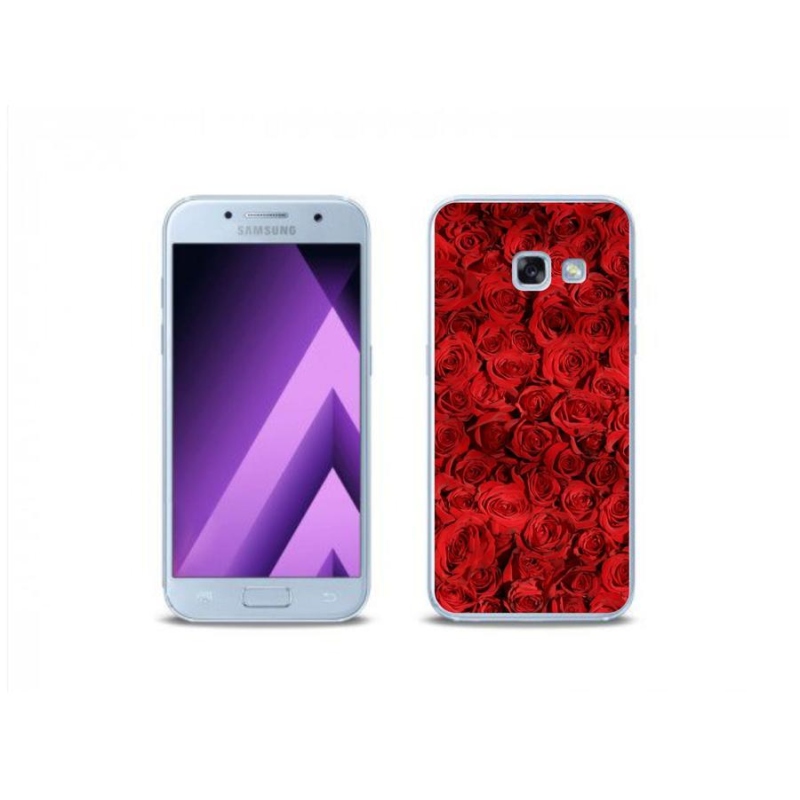 Gélový kryt mmCase na mobil Samsung Galaxy A3 (2017) - ruža