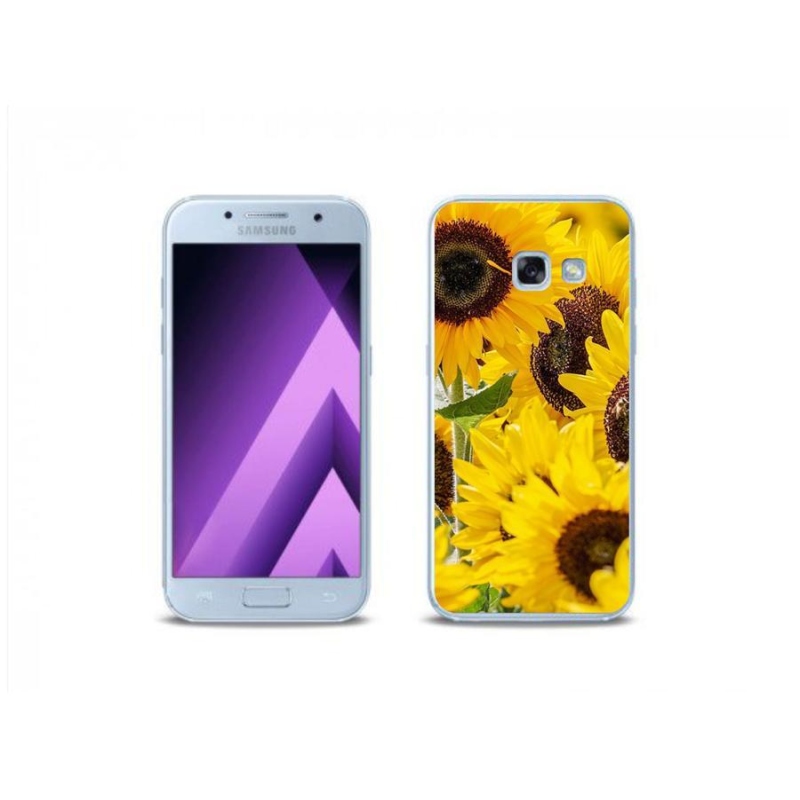 Gélový kryt mmCase na mobil Samsung Galaxy A3 (2017) - slnečnica