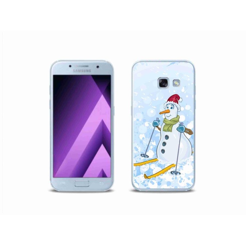 Gélový kryt mmCase na mobil Samsung Galaxy A3 (2017) - snehuliak