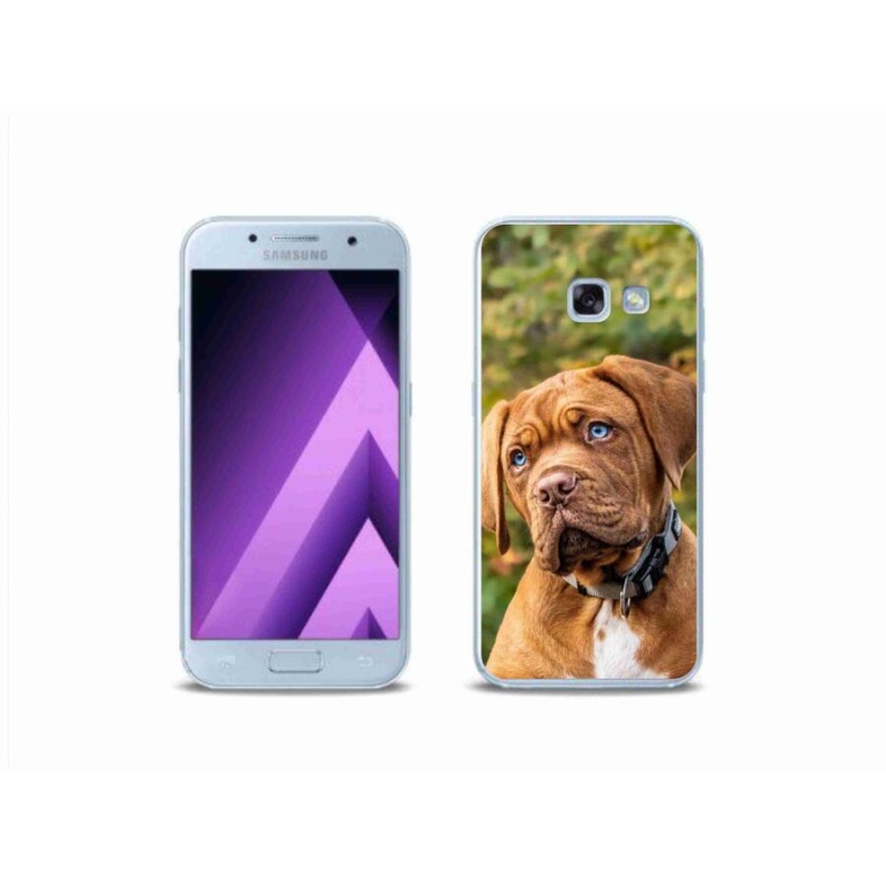 Gélový kryt mmCase na mobil Samsung Galaxy A3 (2017) - šteňa