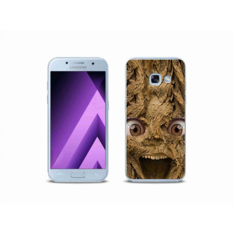 Gélový kryt mmCase na mobil Samsung Galaxy A3 (2017) - veselý strom s očami