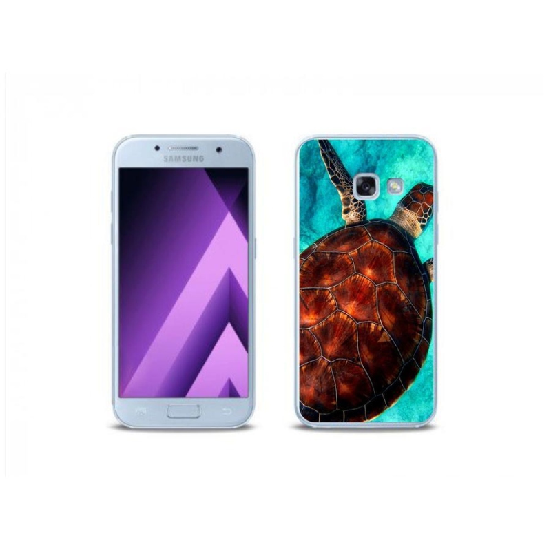 Gélový kryt mmCase na mobil Samsung Galaxy A3 (2017) - korytnačka